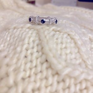 Judith Ripka Sterling Collection Sapphire Ring